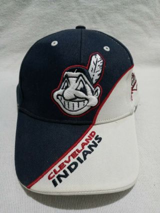 Vintage Fan Favorite Cleveland Indians Chief Wahoo Adjustable Hat Mlb Rare