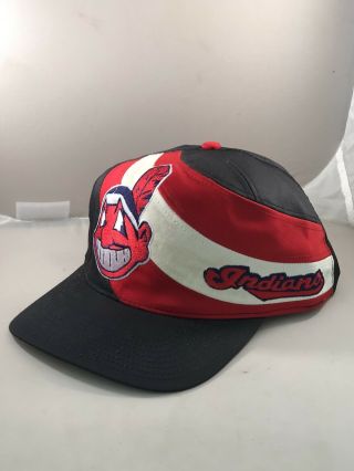 Vintage 1995 Cleveland Indians Snapback Hat Cap Mlb 90’s