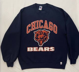 Vintage 90s Russell Athletic Chicago Bears Sweatshirt Size L Usa Crewneck