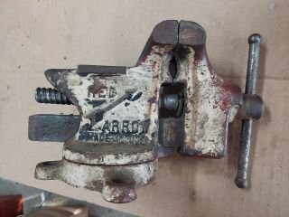 " Red Arrow " Columbian Bench Vise No.  63 3 " Wide Jaws Swivel Base Anvil