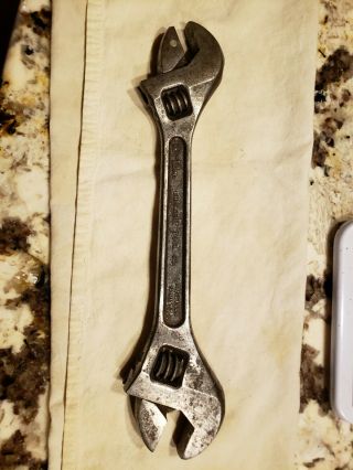 Vintage Crescent Double End Adjustable Wrench 10 - 12 " Cond.