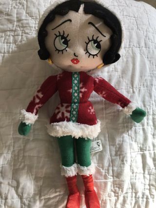 Christmas Betty Boop Snow Elf Plush Doll,  Sugar Loaf 2010 16”