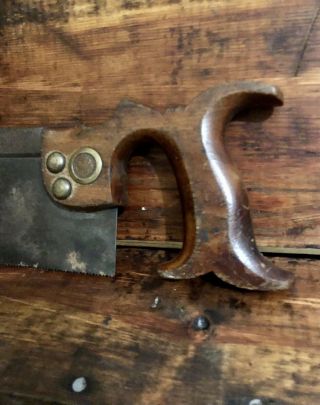 Vintage Warranted Superior Back Saw with 10 