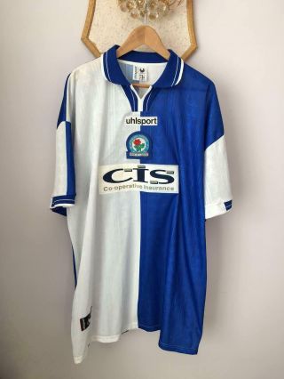 Fc Blackburn Rovers 1998 2000 Home Football Soccer Shirt Jersey Uhlsport Vintage