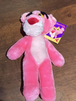 Vintage Pink Panther 11 Inch Plush Stuffed Toy United Artists Pictures With Tag