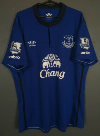 Mens Umbro Fc Everton 2014/2015 Home Soccer Football Shirt Jersey Maillot Size L