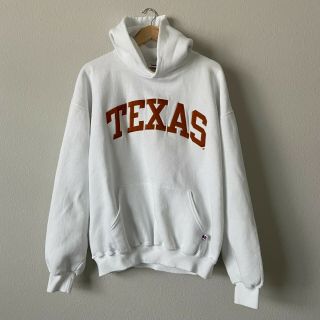 Vintage Russell Athletic University Of Texas Longhorns - Hoodie Sweatshirt Xl