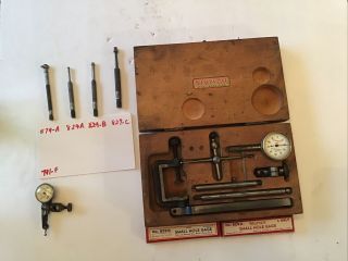 Vintage Starrett Machinist Tool Set Plus 4 Hole Gages And 711 - A Dial Indicator