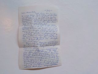 Vietnam War Letter 1969 Charlie Hit Napalm Storage Area See Flames Long Binh Vtg