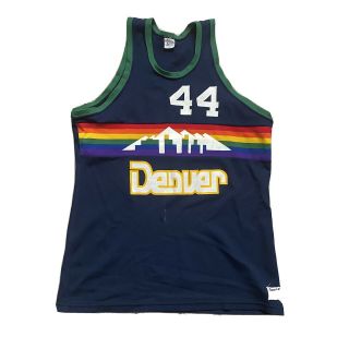Vintage Denver Nuggets Champion Tank Top Sand Knit Size 44 Large Mens Rainbow