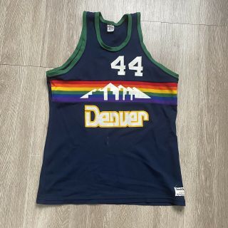 Vintage Denver Nuggets Champion Tank Top Sand Knit Size 44 Large Mens Rainbow 2