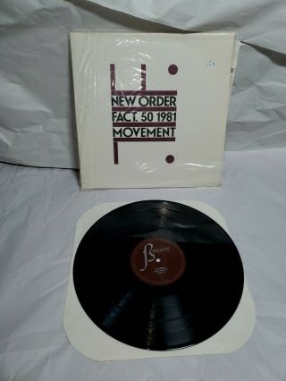 Order Fact 50 1981 Movement Lp Red Label
