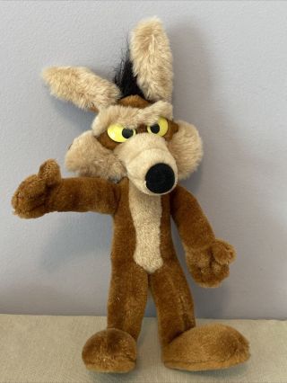 Vintage 1971 Mighty Star Warner Brothers Wile E Coyote Plush Poseable Legs - 14 "