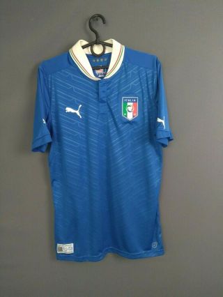 Italia Italy Jersey 2011/13 Home Medium Shirt Mens Football Maglia Puma Ig93