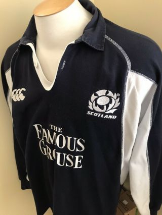 Vintage Canterbury Scotland Rugby Union L/s Jersey Shirt Famous Grouse M