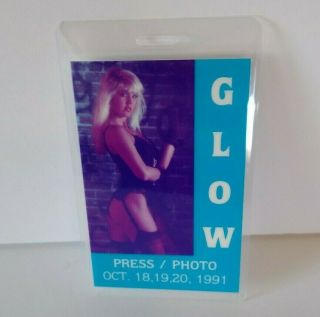Glow Press Photo Sports Event Pass 1991 Gorgeous Ladies Of Wrestling Hollywood