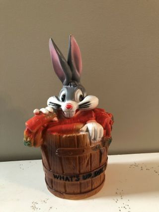 Vintage Bugs Bunny “what’s Up Doc” Bank Hard Plastic Warner Bros.  1972 13”