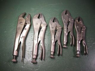 Old Vintage Tools Mechanics Fine Pliers Wrenches Vise - Grips Group