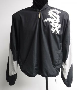 Majestic Authentic Mlb Chicago White Sox Xl 1/4 Zip Pull Over Jacket Baseball