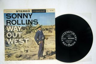Sonny Rollins Way Out West Contemporary Sr - 3025 Japan Flipback Cover Vinyl Lp