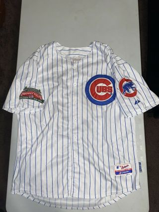 Majestic Cool Base Anthony Rizzo 44 Chicago Cubs Jersey Size 40 100 Years