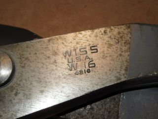 Vintage WISS W - 16 Wissaloy Bull Dog Metal tin cutters Snips w/original box 3