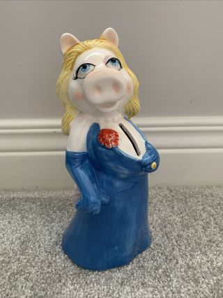 Vintage Muppets Miss Piggy Ceramic " Cleavage Bank " By Sigma,  8 " Japan