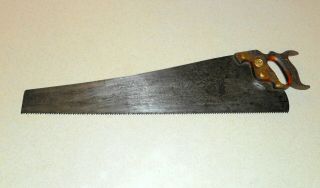 Quality Vintage Warranted Superior 26 " Rip Hand Saw - 5 1/2 Ppi - Inv432