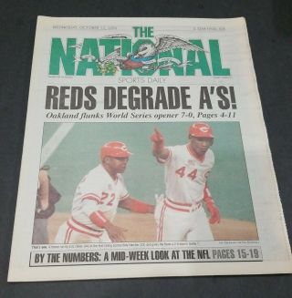 The National Sports Daily News Paper October 17 1990 Cincinnati Reds Eric Davis