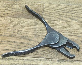 8” Patented Ross Mfg.  Co.  Lock Line Compound Pliers - Antique Hand Tool