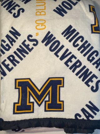 Michigan University Wolverines Blanket Throw Crafted in USA Fleece Lightweight 2