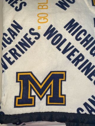 Michigan University Wolverines Blanket Throw Crafted in USA Fleece Lightweight 3