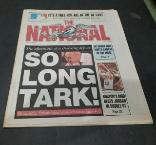 The National Sports Daily News April 1 1991 Unlv Jerry Tarkanian Bird Vs Jordan