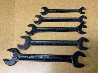 Vintage (set Of 5) - Slim Wrenches (made In England)