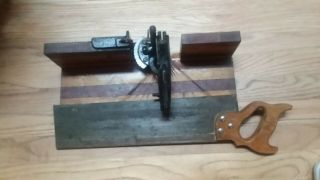 Miller Falls Model 200 Mitre Box With Back Saw 16 " All Great Shape