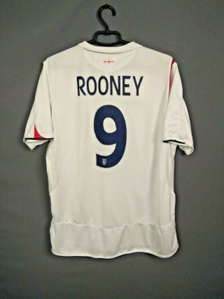 Rooney England Jersey Home Large Shirt Mens Football Soccer Trikot Umbro Ig93