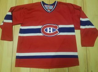 Montreal Canadiens Ccm Red Classic Hockey Jersey Xl 32 Claude Lemieux Vintage