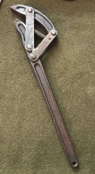 Hoe Corporation Adjustable 18 " Wrench Poughkeepsie Ny Patent Feb 1922