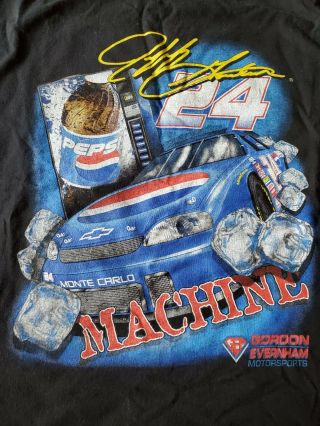 Jeff Gordan Pepsi Can Racing Shirt Vintage Double Sided Xl