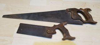 Vintage Tyzack Sons & Turner Wood 20” Blade Rip Saw & 8 " Tennon Blade