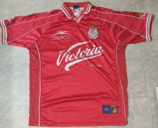 Atletica Deportivo Toluca Jersey Vintage 90s Red Home Liga Mx Soccer Size L