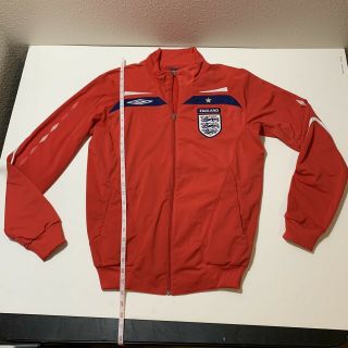 Umbro England National Vintage Jacket Track Spell Out Soccer Football M L Fifa