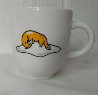 Sanrio Gudetama Lazy Egg 12 Oz Coffee Cup Tea Mug White Yellow Inside