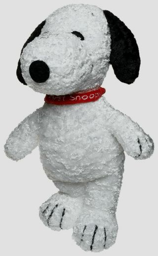 Prestige Baby My First Snoopy 10” Plush Dog Rattle W Red Collar Peanuts Gang Toy