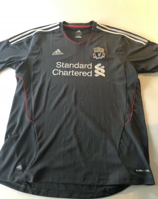 Adidas Liverpool Fc Soccer Jersey Mens Xl Grey 2011 - 2012 Away Adult