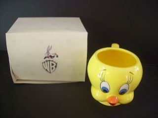 Vintage Tweety Bird Face 3d Looney Tunes Ceramic Coffee Mug Cup Warner Brother