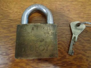 Vintage Abloy Model 3075 Padlock W/ 1 Key High Security Made In Finland