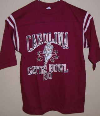 Vintage 1980 South Carolina Gamecocks Gator Bowl College Football T Shirt Small