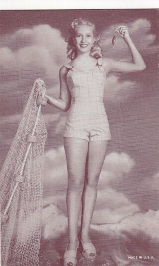 Lila Leeds - Hollywood Starlet Beauty Pin - Up 1950s Arcade/exhibit Card