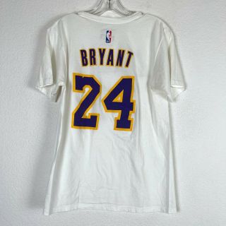 Kobe Bryant Adidas Los Angeles Lakers The Go - To Tee T - Shirt Medium 24 White 2